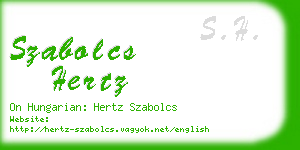 szabolcs hertz business card